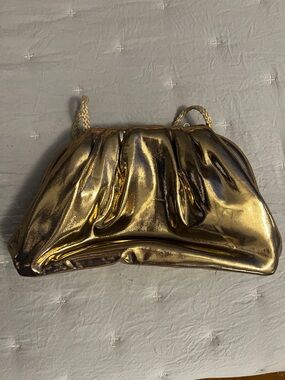 Nina Gold Foil Clutch